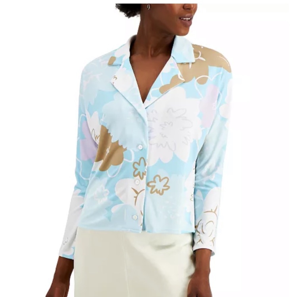 ALFANI
Floral-Print Blouse